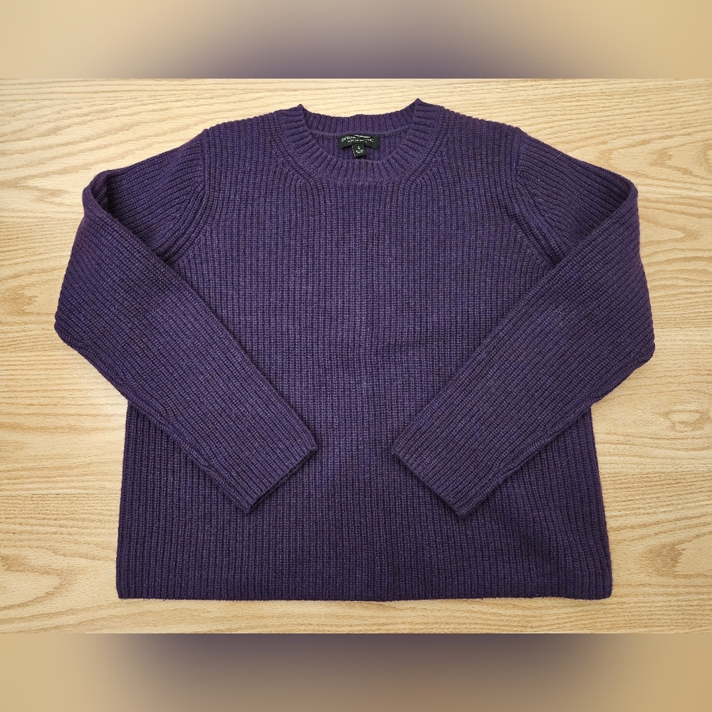 Banana Republic ribbed cashmere sweater purple size S